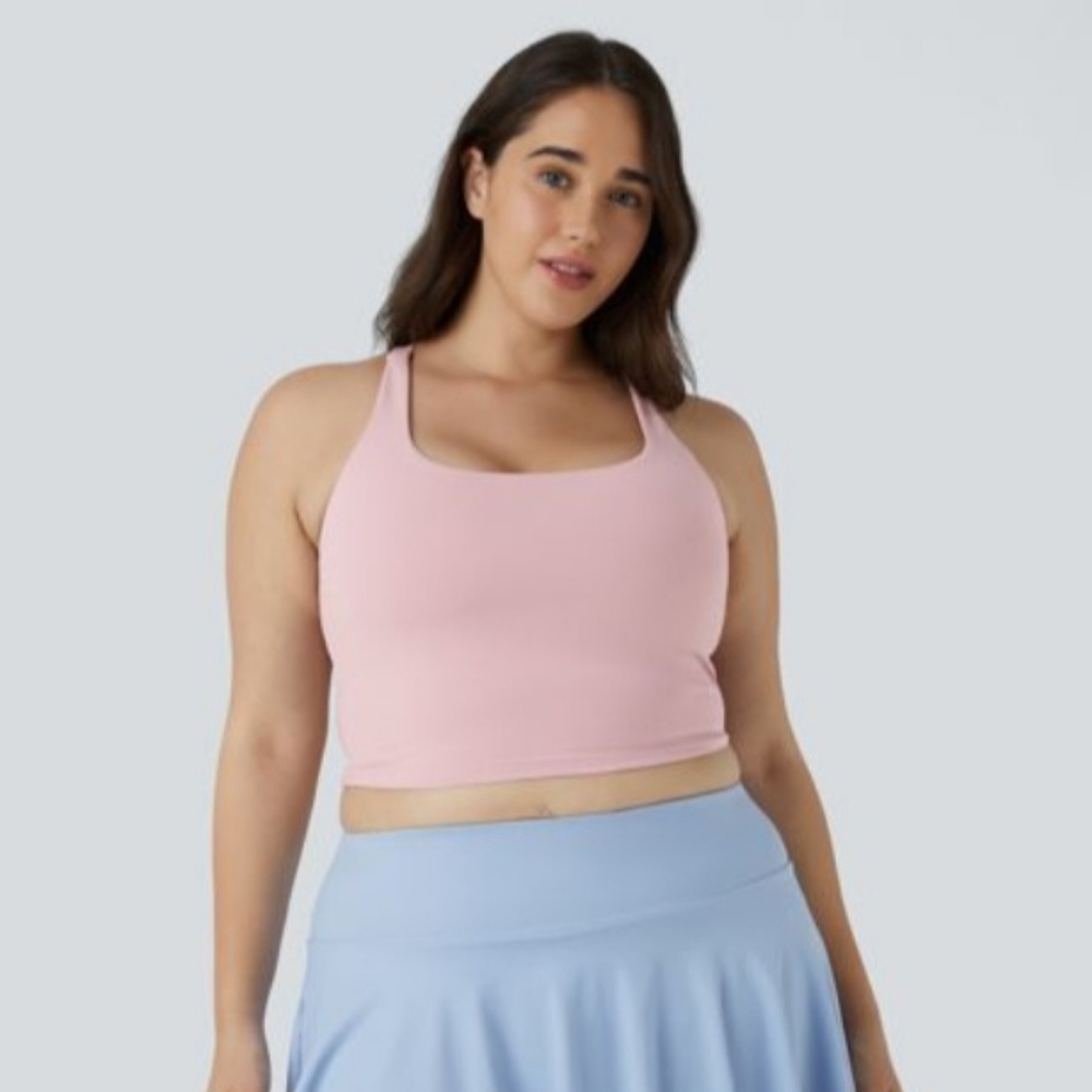 Halara Crop Pink Tank Top
